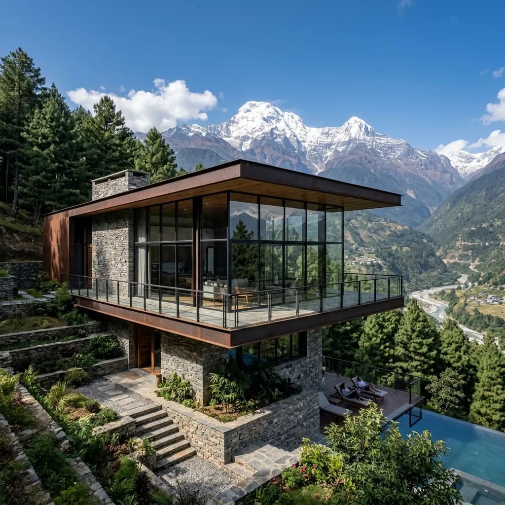 Modern architecture in daylight